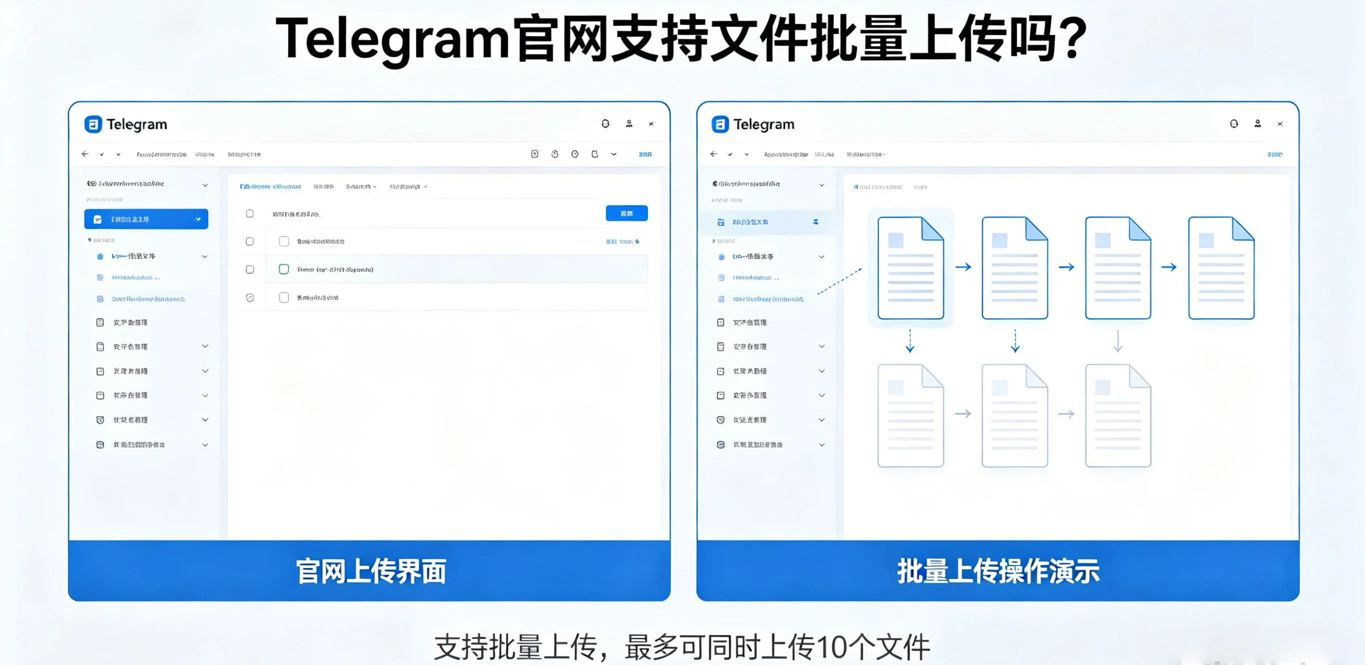 Telegram 官网支持文件批量上传吗？