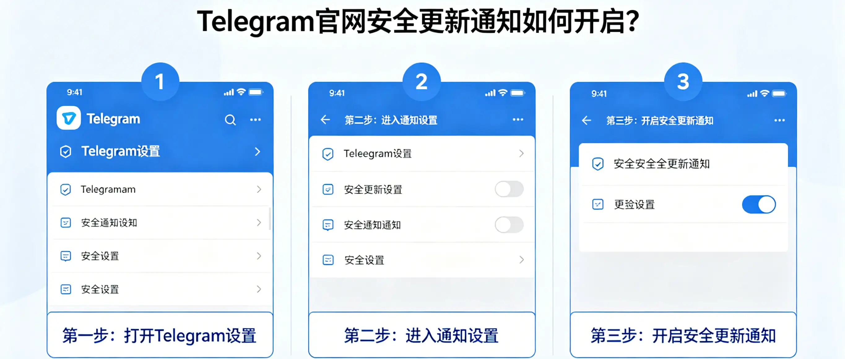 Telegram 官网安全更新通知如何开启？